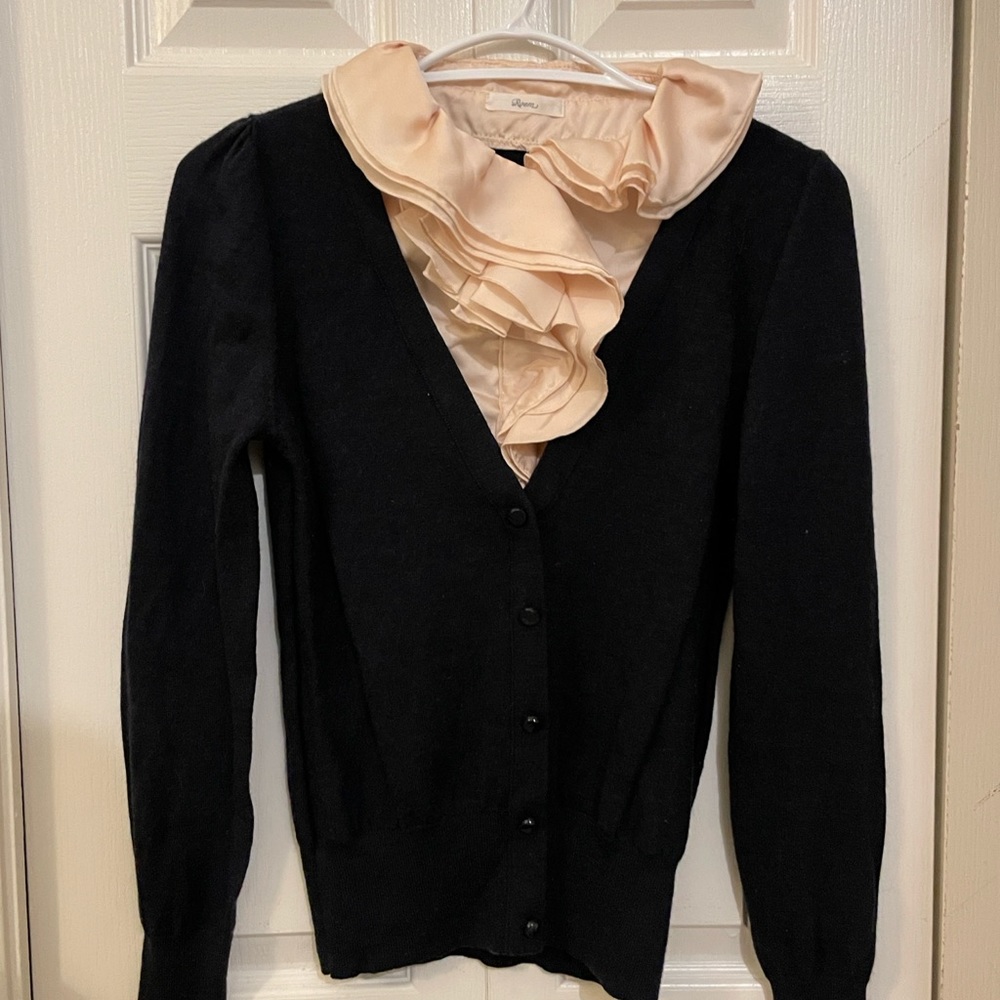 Dark navy sweater blouse